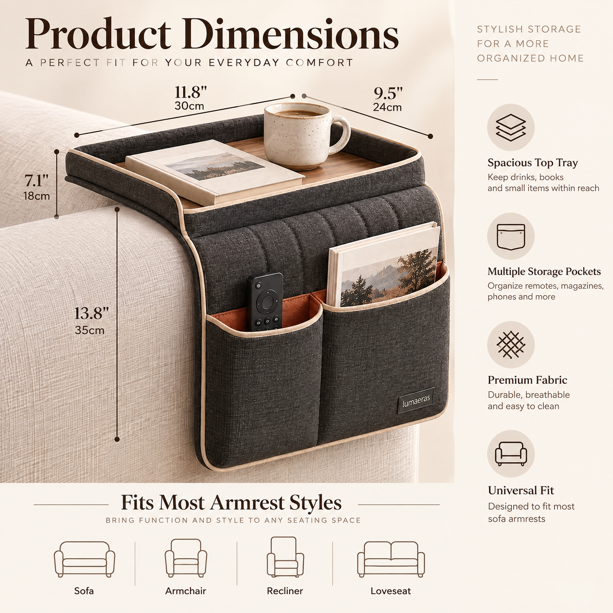Vontaric™ WorkNest Tech Tote - Size and Material