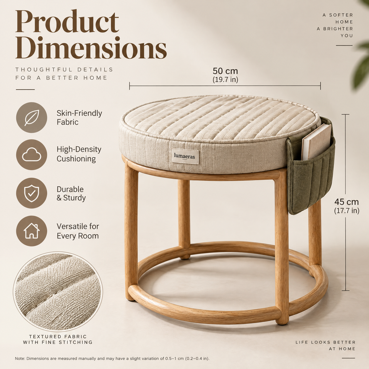 Vontaric™ ArcWeave Lumbar Support Cushion - Size and Material